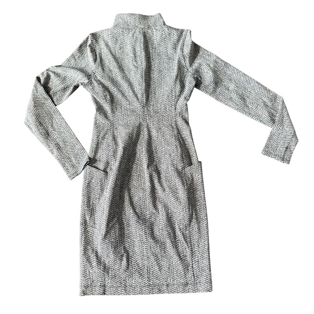 Athleta Gray Sheath Dress with Cuffed Long Sleeves and Mock Neck XS - Picture 5 of 10